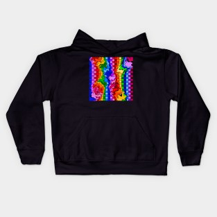 Rainbow Abstract Art by Orchid 2 Kids Hoodie